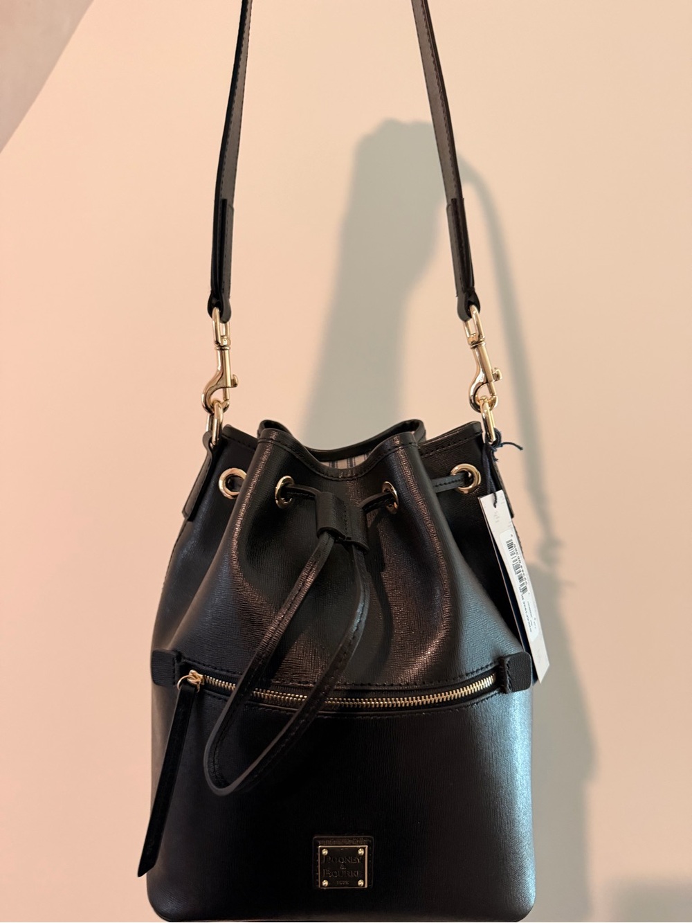 Dooney & Bourke Drawstring Bucket Bag – Black | NWT
